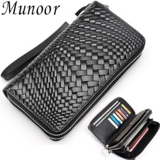 Munoor Genuine Cow Leather Mens Clutch Wallet Casual Coin Pouches Dompet pria Ví nam giới กระเป๋าสตางค์ชาย - intl