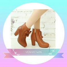 Murah Meriah Sepatu Boot High Heels LS 09 Tan