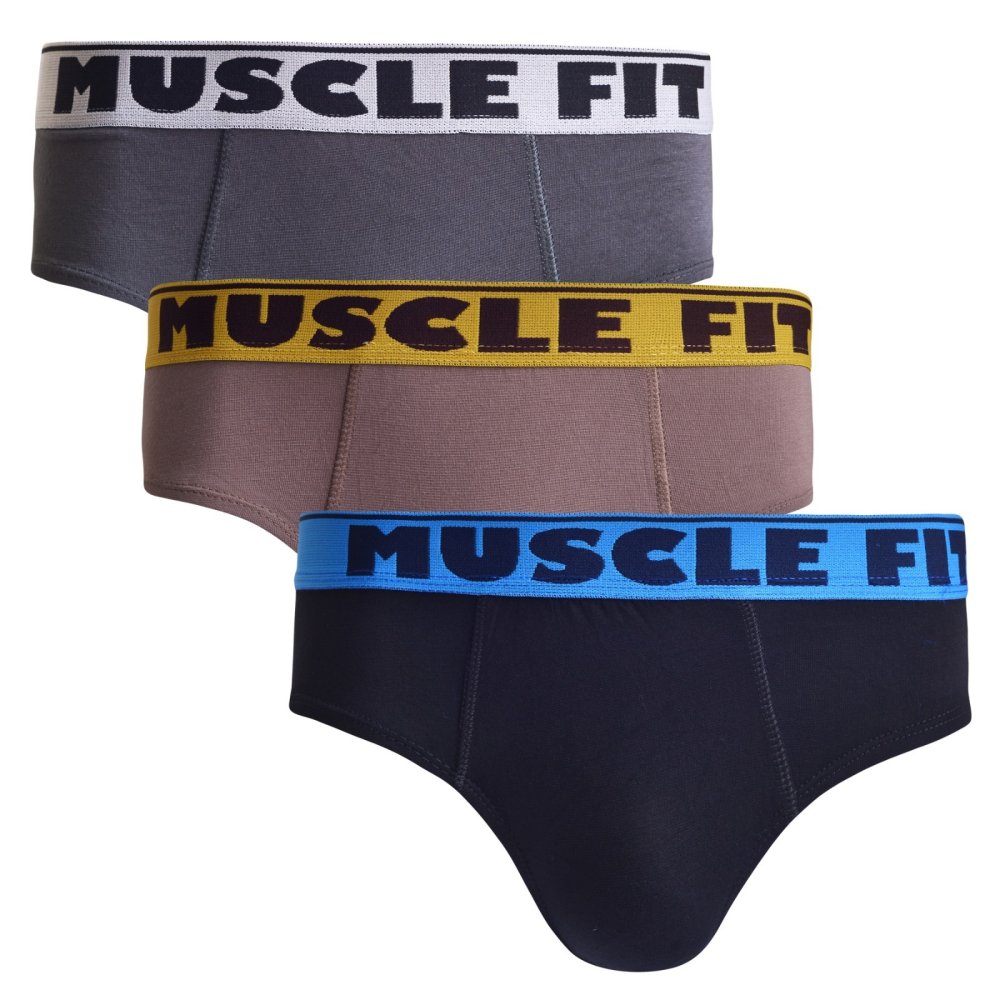 Muscle Fit MFCD 206 Briefs - 3 pcs - Celana Dalam Pria - Multiwarna