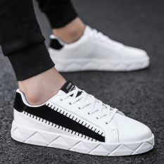 Sepatu Kanvas Pria Gaya Korea Jaman Sekarang (Putih) (Putih)