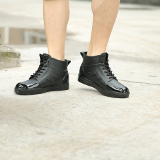 Sepatu Boots Hujan Musim Panas Pria Ringan Karet Modis