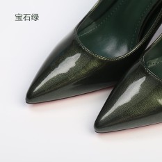 Musim Semi Baru Sepatu Wanita Merah Sepatu Tumit (Zamrud Asli Hijau)