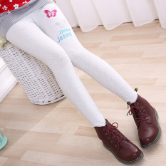 Musim Semi Hitam atau Musim Gugur Ikat Tinggi Legging Celana Panjang Gadis Legging (Mengkilap Besar Kupu-Kupu Abu abu-abu)