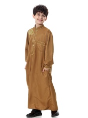 Muslim Boy Jubah Pakaian Anak-anak Muslimin Boy Jubahs untuk Wanita Muslim (CAMEL)-Intl