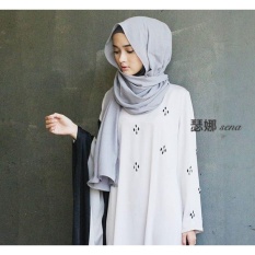 Kerudung Muslim Melayu Sederhana Handuk Panjang 2017 New Pure Pearl ChiffonChiffon Tipis Fashion-Intl