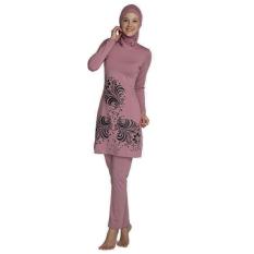 Muslim Swimwear Swimsuit untuk Islam Wanita Dark Pink Muslim Mandi Cocok untuk Berenang Hijab Swimwear # 170312W02DPK-Intl