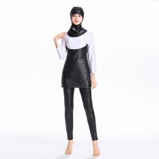 Muslim Swimwear Wanita Sederhana Swimsuit Beachwear Islam Kostum Renang untuk Anak Perempuan dengan Jilbab-Intl