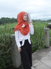 Muslim Sorban Bergaya Melayu Mudah Butterfly Warna Murni, Baru Pearl Chiffon Huizu Cover Kepala, Cokelat-Internasional