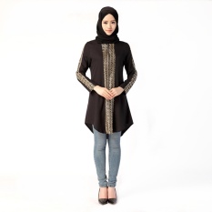 Muslim Wanita Pakaian Max Ukuran Islam Kostum Kostum Arab Melayu T-shirt-Brown-Intl