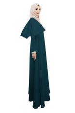 Muslim Wanita, Ukuran Besar Dress, Melayu Dress (Hijau)-Intl