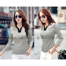 My Straw - Blouse Giovani Spandek Salur Kecil Putih