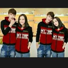 Jaket Couple/Sweater&Cardigan Wanita/Rompi Wanita/Jacket Wanita/Jaket Parasut Wanita/Kemeja Couple Family/Couple Family/Hoodii Couple Family/Jas Pria/Jacket MY TRIP COUPLE MAROON