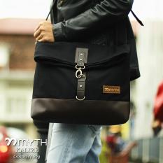 Myth Kalize Black & Brown Crossbody Bag / Tas Pria/ Tas Wanita/ Tas Remaja/ Tas Selempang/ Tas Kerja/ Aneka Tas/ Terbaru/ Tas Cantik/ Tas Sekolah/ Tas Kuliah/ Kampus/ Tas Canvas/ Tas Kulit/ Tas Dompet/ Tas Laptop/ Netbook/ Gadget/ Premium/ Messenger Bag