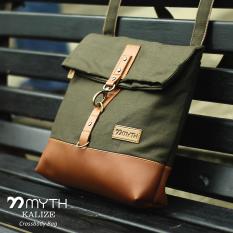 MYTH Kalize Crossbody Bag/ Tas Elegan Pria/ Tas Selempang Pria/ Tas Kuliah/ Tas Kerja Pria/ Tas Selempang Army/ Tas Bahan Kanvas/ Tas Formal Pria/ Tas Simple/ Tas Casual Pria/ Tas Seminar/ Tas Vintage/ Tas Laptop/ Model Tas Pria/ Tas Anak Muda/ Tas Kantor