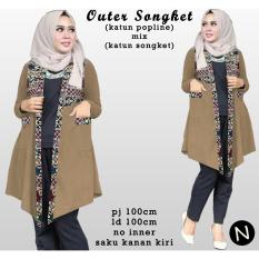 N 59209 OUTER SONGKET BAJU WANITA DEWASA MURAH MODIS TERBARU CEWEK KEKINIAN GROSIR TANAH ABANG