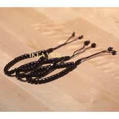 Nabawi Gelang Tasbih 33 Kokka Kaukah Pipa - Hitam 3 Pcs