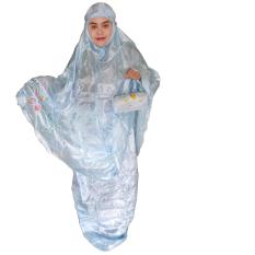 Nabawi Mukena Parasit Pita Lukis Jumbo - Biru Muda