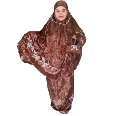 Nabawi Mukena Parasit Pita Lukis Jumbo - Coklat