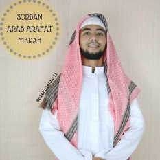 Nabawi Sorban Surban Arab Tenun Arafat Merah