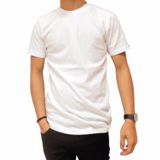 Naga Clothing - Kaos Polos Lengan Pendek ONeck Full Cotton Combed Reaktif - Putih