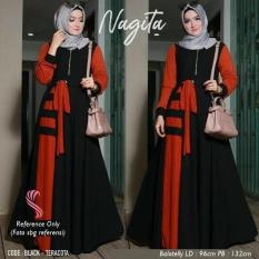 Nagita dress hijab kekinian maxi baju muslim baru murah