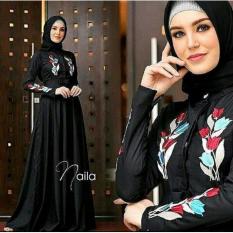 Naila Dress Gamis Wanita Bordir Syar'i