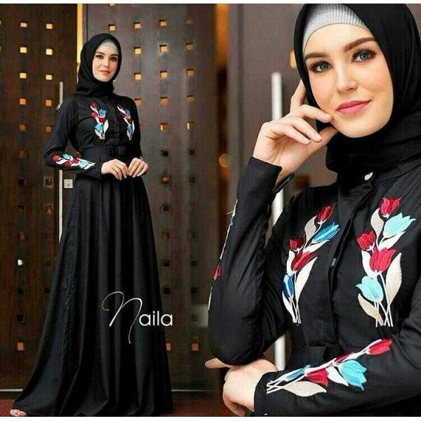 NAILA MAXI - BUSANA MUSLIM MURAH FASHION WANITA TERBARU BAJU PESTA GROSIR BALOTELLY [4 WARNA]