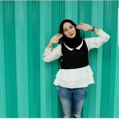 Nara Top/Atasan Muslim/Hijabers Remaja Bandung/Baju Muslim Kekinian/Fashion Blogger/Collar Blouse