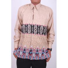 Naradha - Kemeja Silky Dayak Warna Coklat Muda