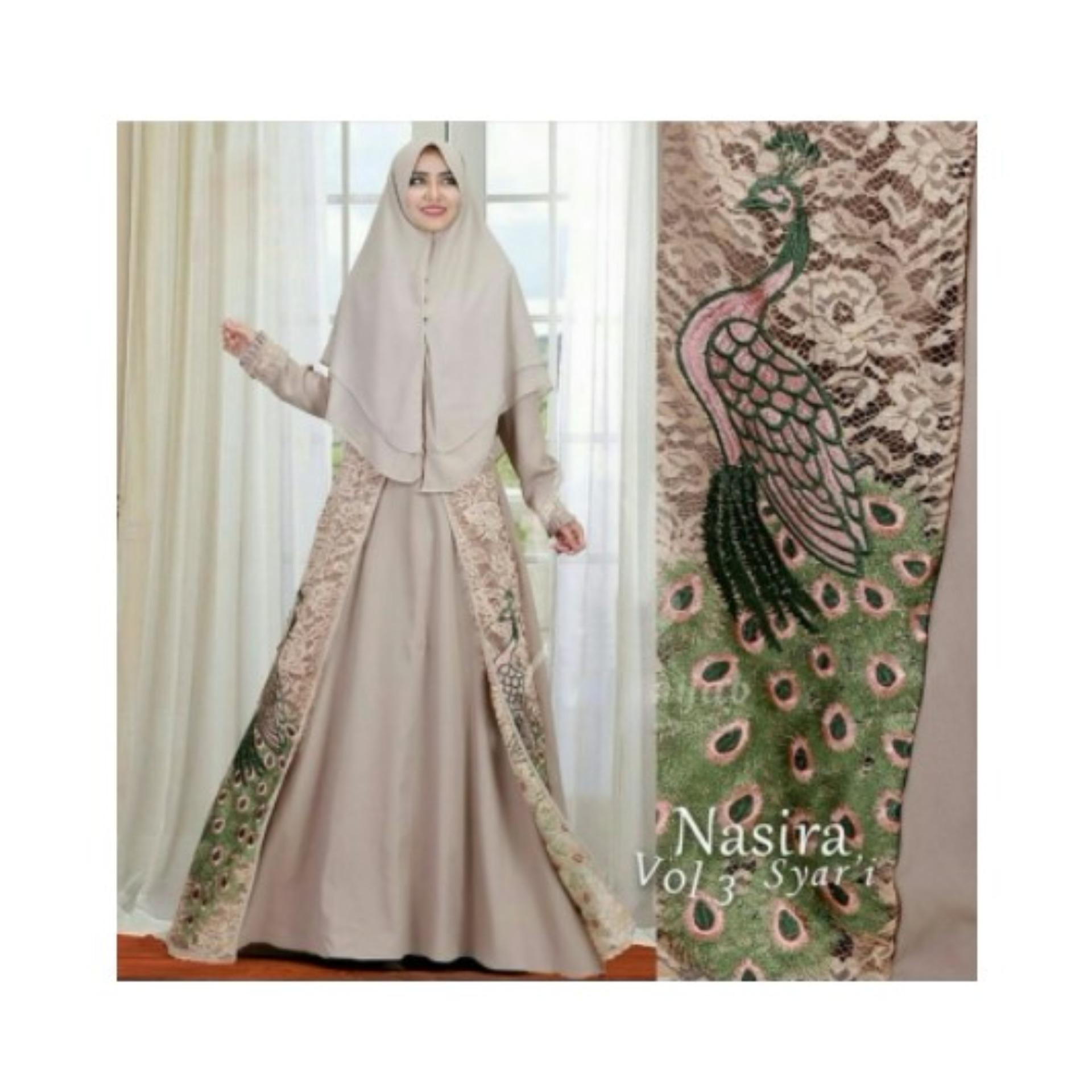 NASIRA Syari/busana muslim wanita murah/kaftan import/gamis import