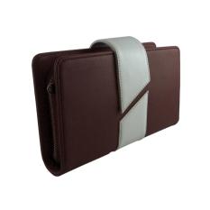 Nava Purse White Line - Coklat Tua