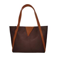 Nava Tote Bag Triangle Top - Coklat Tua