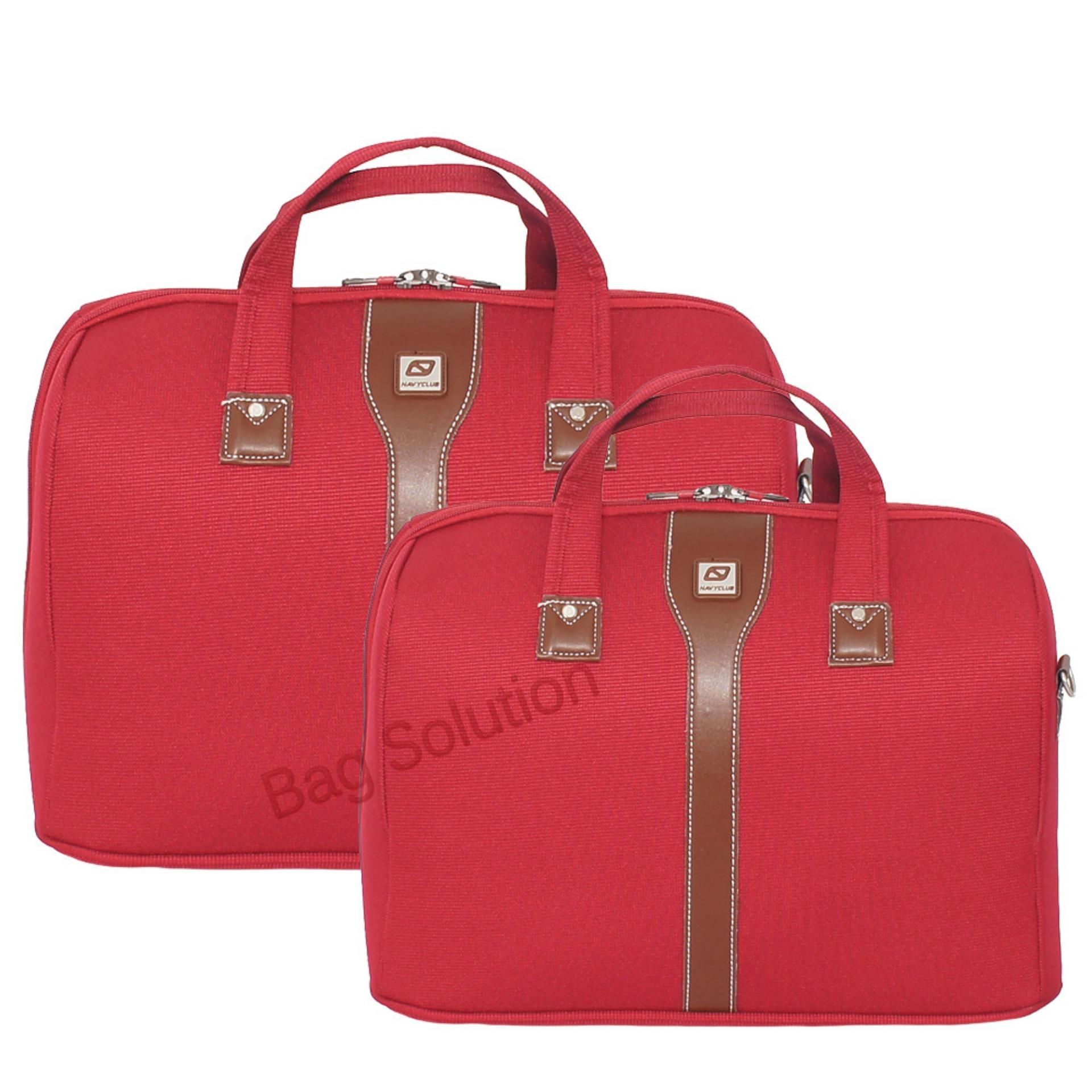 Navy Club Travel Bag - Duffle Bag Tas Wanita - Tas Pakaian Multi Fungsi (Tas jinjing Dan Tas Selempang) WBJHD Size 14+18\