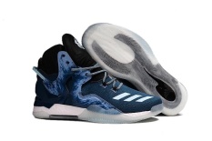 NBA D Rose 7 Boost Basketball Shoes Men's High Help Good Price New Style Sneakers ( Navy Blue )