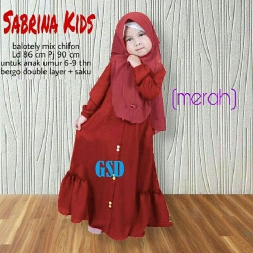 HARGA PROMO NCR Baju Muslim Anak Baju Gamis Anak Gamis Sabrina Kid