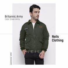 Neils Jaket Bomber Pria Britannic - Army
