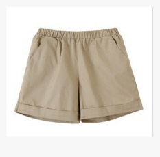 Baru 2017 Musim Panas Permen Warna Wanita Celana Pendek Gaya Ladies Shorts Hot Sale Plus Ukuran Kapas Wanita Shorts 3XL (khaki) -Intl
