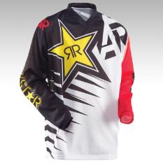 Baru Kedatangan Rock Star Moto Jersey MX MTB Off Road Mountain Bike DH Sepeda Jersey DH BMX Motocross Jersey 3 Gaya (Putih) -Intl