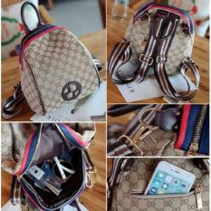 NEW ARRIVAL+BEST SELLER QQ810239-BAG BROWN RANSEL+JINJING TAS IMPORT WANITA MURAH KOREA STYLE