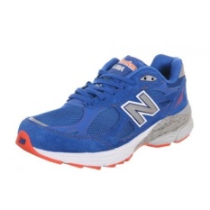 New Balance M990 Pria NYC Marathon Menjalankan Sepatu, Ukuran: 8 Lebar: D Warna: biru/Merah/Putih-Internasional