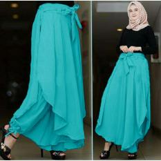 LFS Celana Kulot Murah Wanita Gamis Bahan Baloteli / Kulot Wanita / Celana Panjang Wanita / Bawahan Wanita Murah / Celana Kulot Murah / Kulot Lebaran Bagus / Long Cullote Pants / Kulot Bagus / Celana Panjang Wanita (litata) 7T - Blue