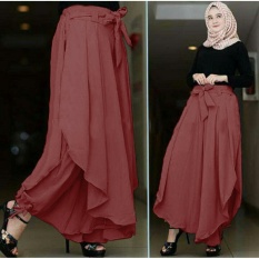 LFS Celana Kulot Murah Wanita Gamis Bahan Baloteli / Kulot Wanita / Celana Panjang Wanita / Bawahan Wanita Murah / Celana Kulot Murah / Kulot Lebaran Bagus / Long Cullote Pants / Kulot Bagus / Celana Panjang Wanita (litata) 7T - Marun