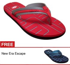 New Era CSA Escape Merah + Gratis Sandal