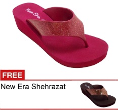 New Era CSA Shehrazat Merah Muda + Gratis Sandal