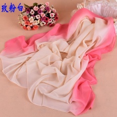 Baru Panas Jual Fashion Desain Wanita Tipis Sifon Floral Dicetak Kantong Jilbab Gradien Pantai Musim Panas Kasual Syal Sutra Panjang Bungkus Pashmina #3-Intl