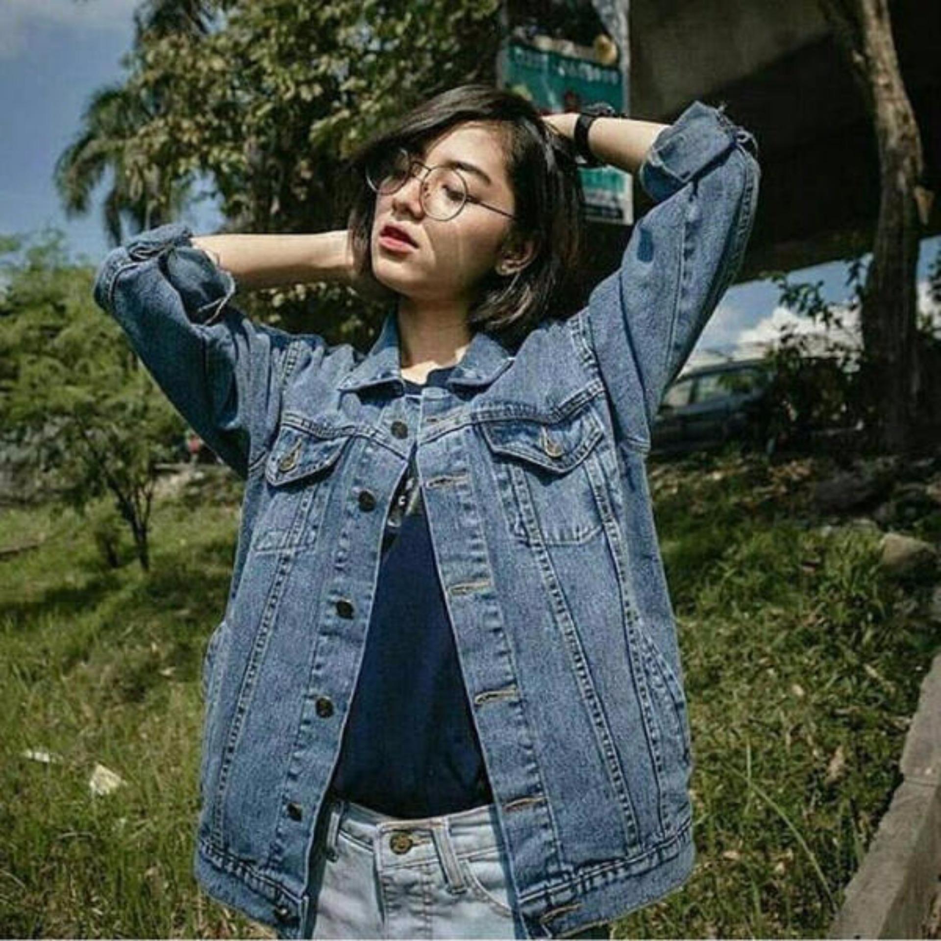 New Jaket Denim Women Oversize Original POPTASTIC