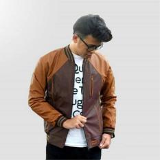 NEW Jaket Kulit Exclusive Kombinasi - BROWN LM509