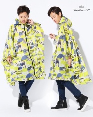 Produk Baru Jepang Baru Jas Hujan Fashion Jas Hujan Poncho Portable Hooded Poncho Kedap Air Luar Ruangan Bepergian Camping Hiking Hujan Mantel-Kuning-Intl Fanyi Toko