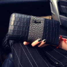 Baru LADIES Dompet Korea Panjang Zipper Dompet Besar Kapasitas Pola Buaya Dompet Wanita Tide Hand Bag Crocodile Pola 58 Vertikal Bar-Internasional