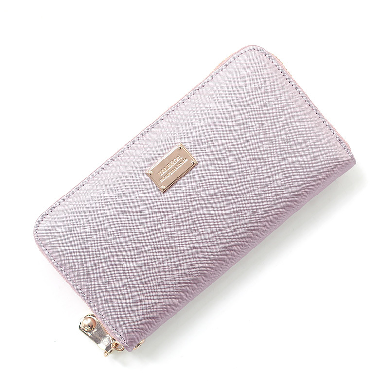 Baru Wanita Dompet Modis Korea Cross Sederhana Ritsleting Dompet Dompet-Ungu-Intl